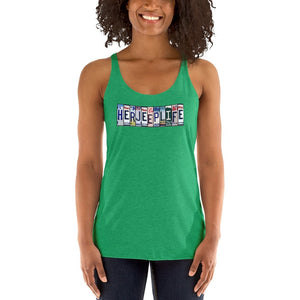 HerJeepLife License Plate Women's Racerback Tank